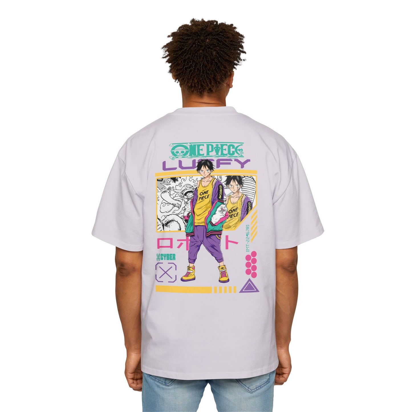 Heavy/Baggy Tee - One Piece Luffy Cyber Style