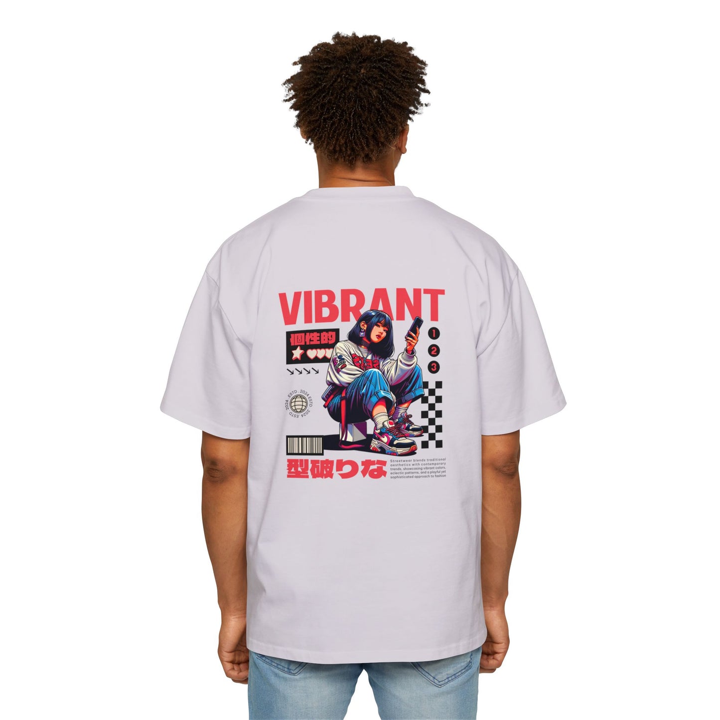 Heavy/Baggy Tee - Vibrant Girl Skate Style