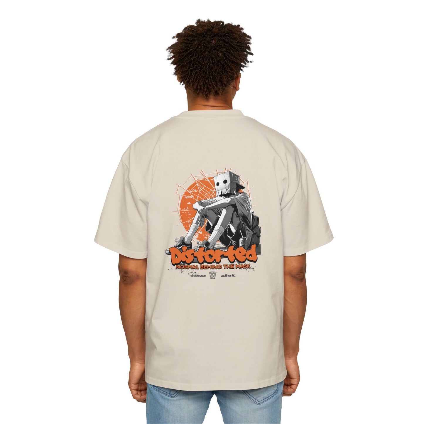 Heavy/Baggy Tee - Distorted ‘Normal behind the mask’