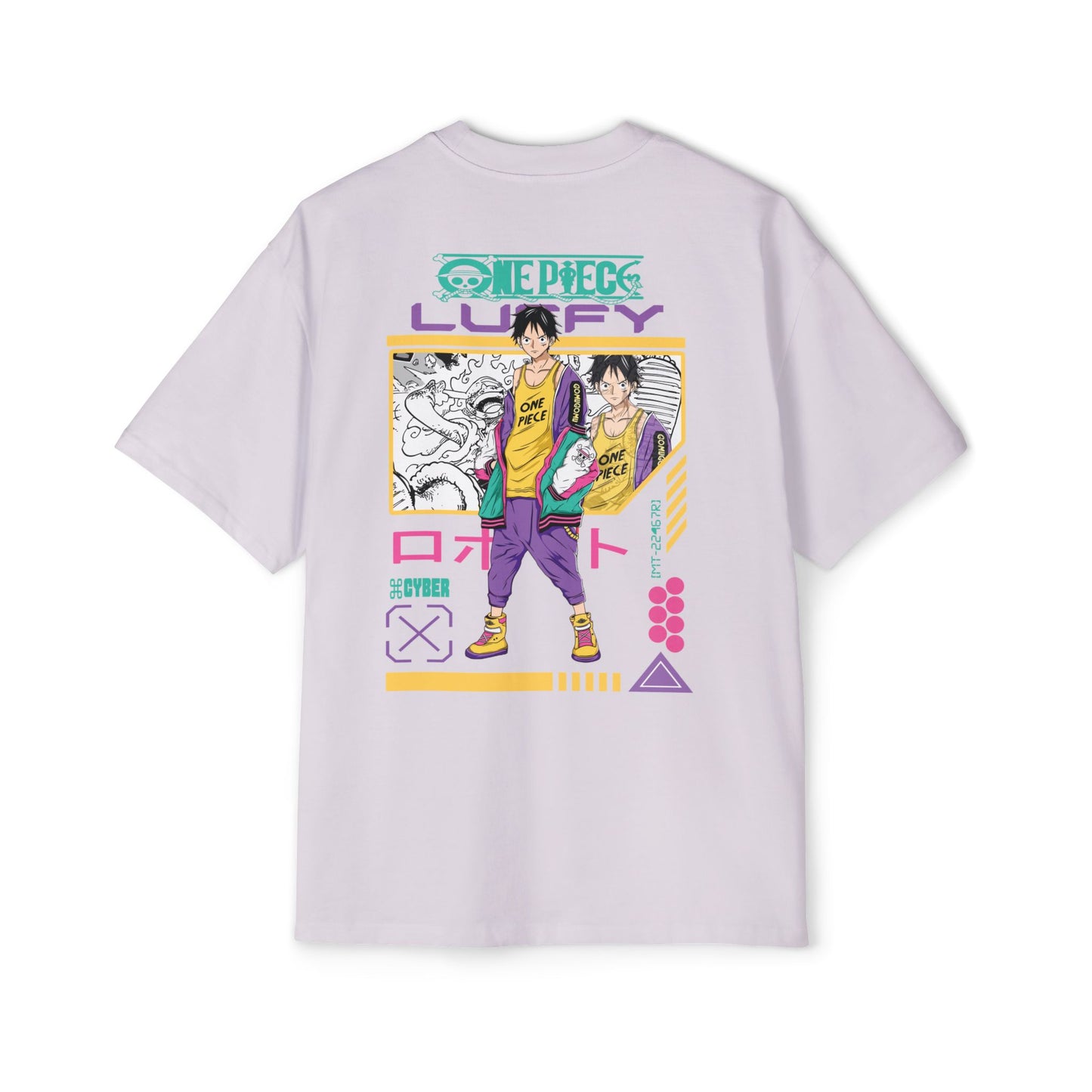 Heavy/Baggy Tee - One Piece Luffy Cyber Style
