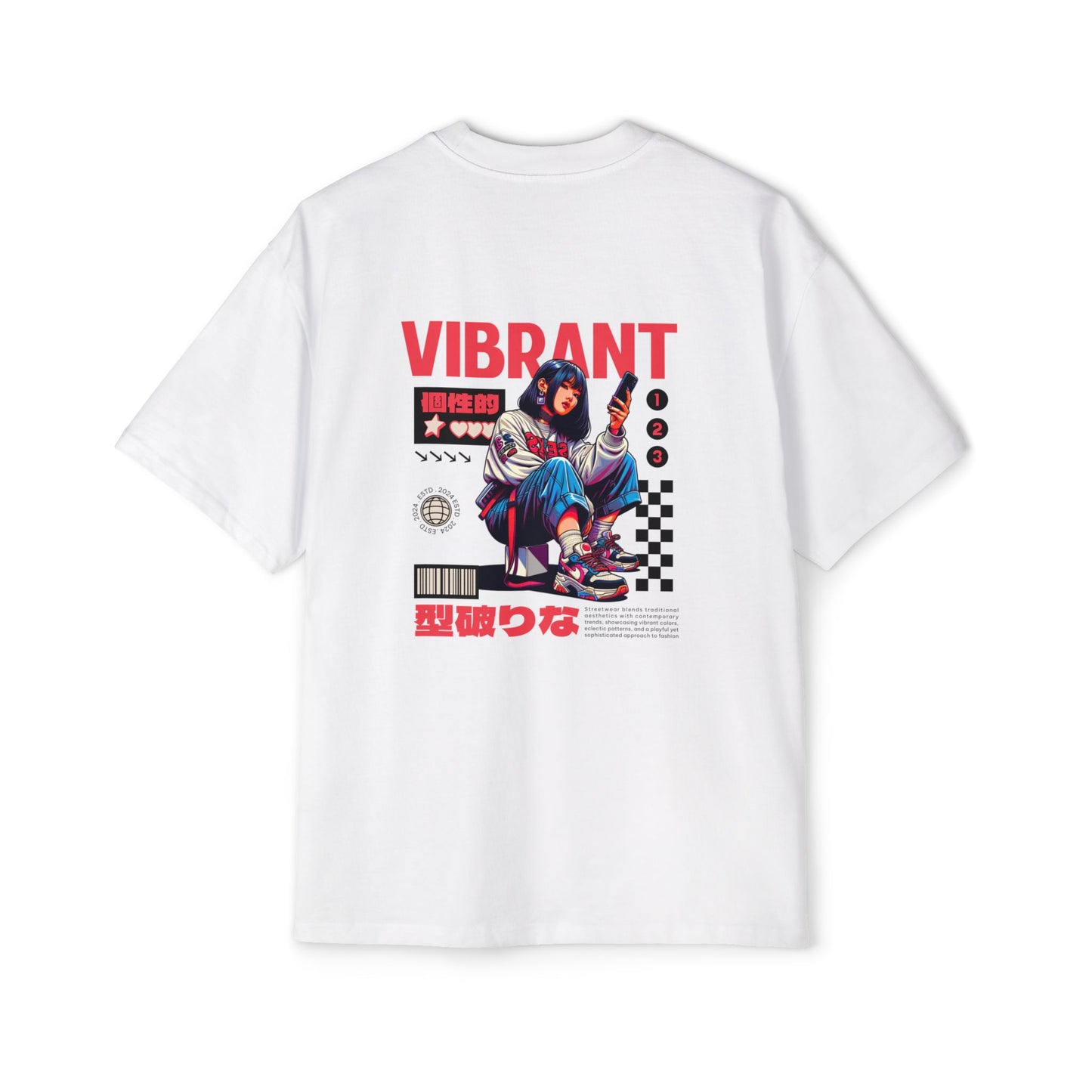 Heavy/Baggy Tee - Vibrant Girl Skate Style