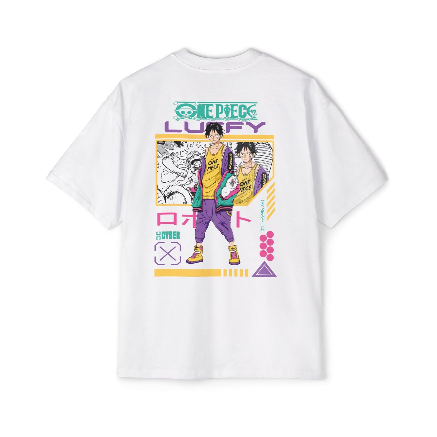 Heavy/Baggy Tee - One Piece Luffy Cyber Style
