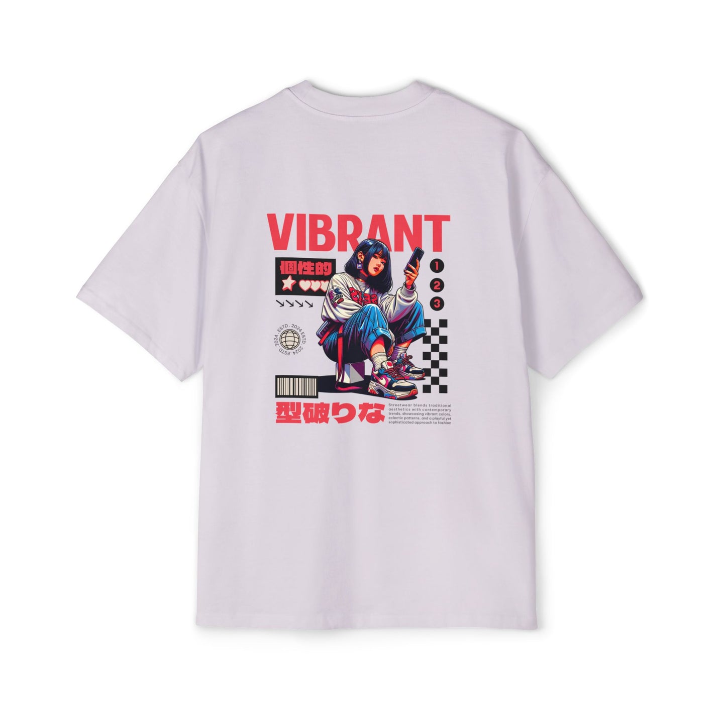 Heavy/Baggy Tee - Vibrant Girl Skate Style