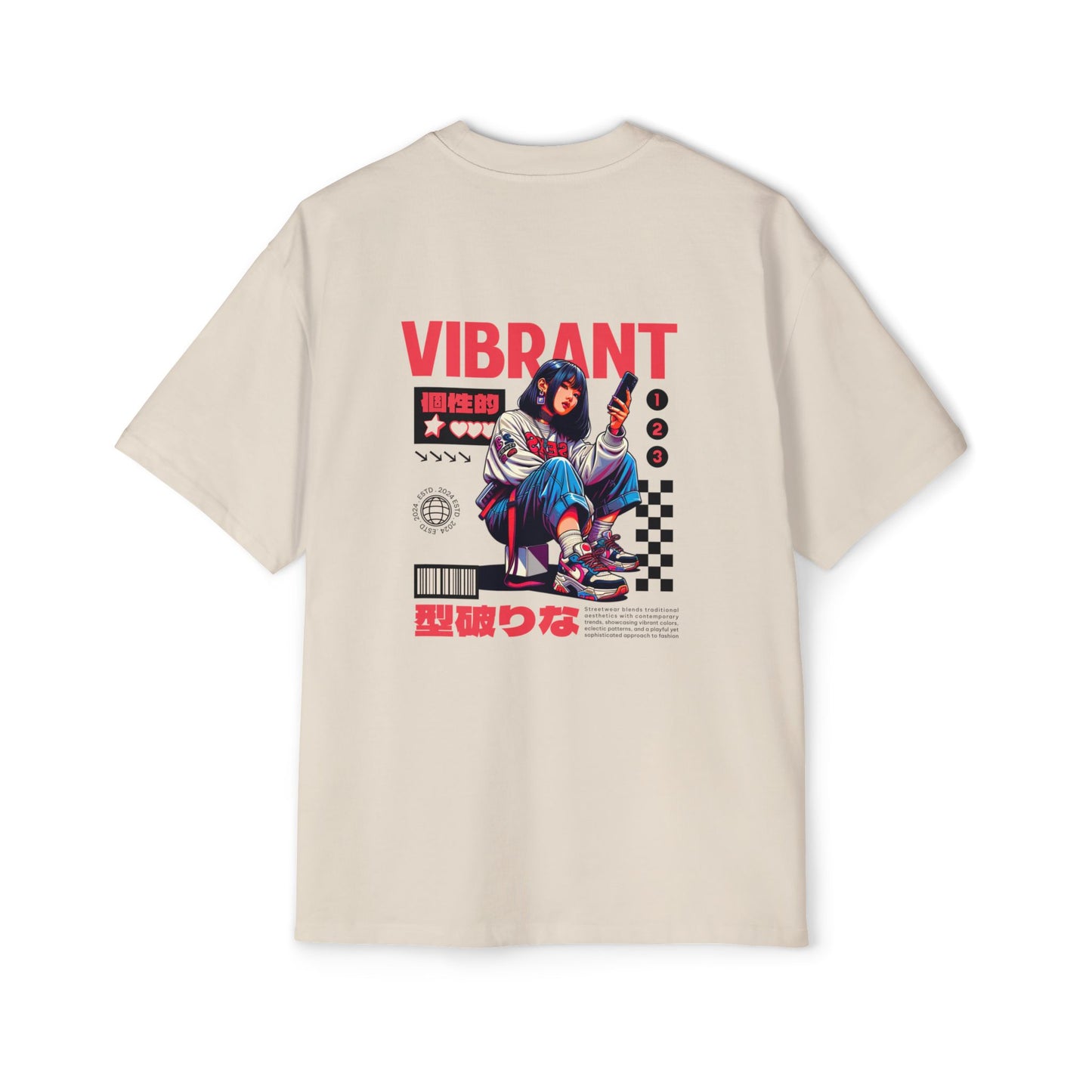 Heavy/Baggy Tee - Vibrant Girl Skate Style