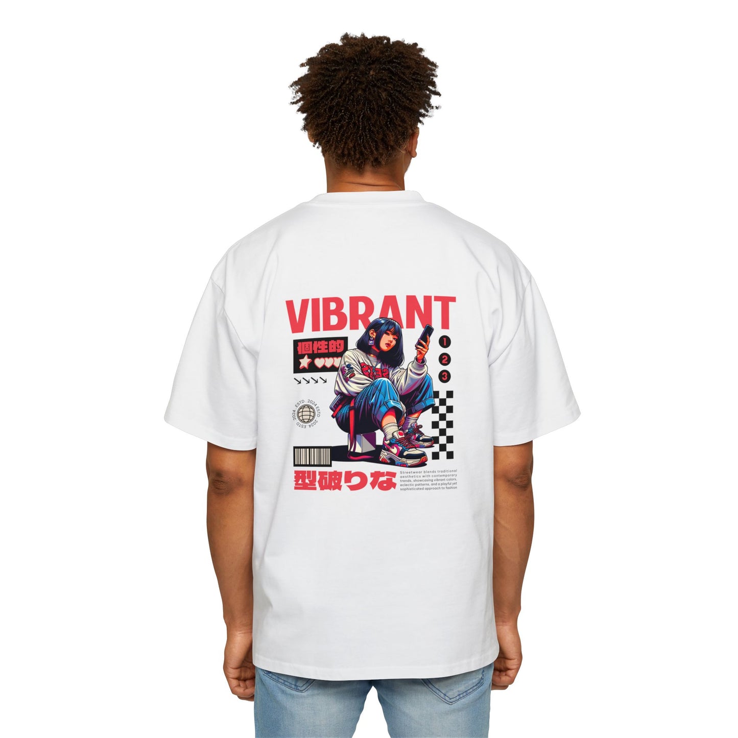 Heavy/Baggy Tee - Vibrant Girl Skate Style