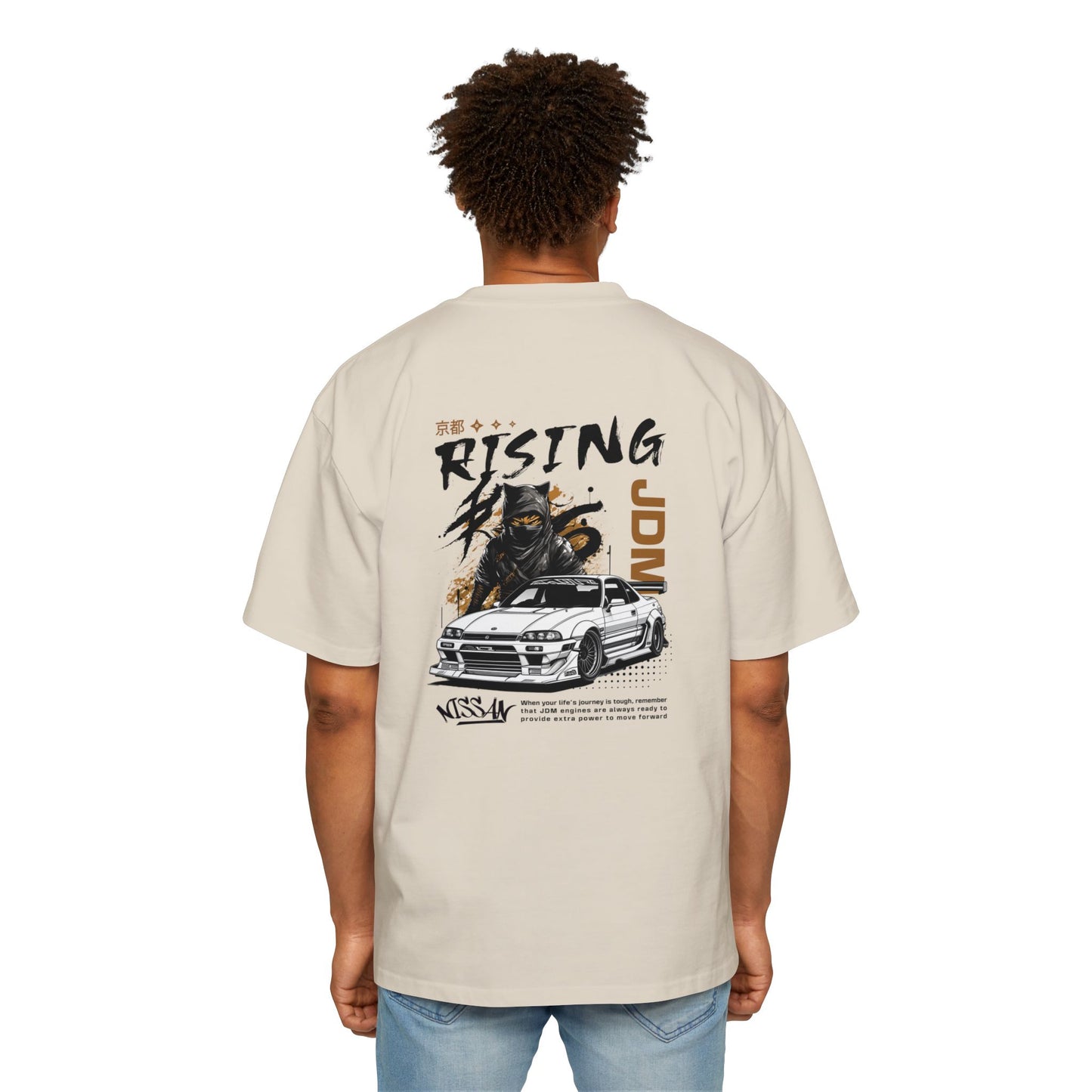 Heavy/Baggy Tee - JDM Rising Graphic T-Shirt